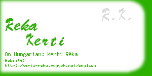 reka kerti business card